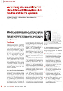 Vorstellung eines modifizierten Stimulationsplattensystems bei Kinder mit Down-Syndrom - Vorschaubild