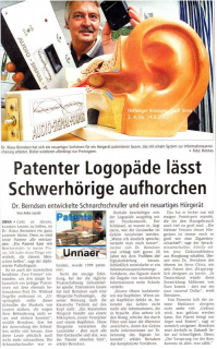 Patenter Logopäde lässt Schwerhörige aufhorchen - Vorschaubild