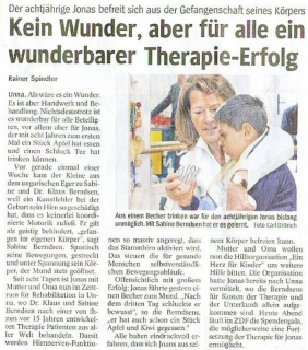 Kein Wunder, aber für alle ein wunderbarer Therapie-Erfolg